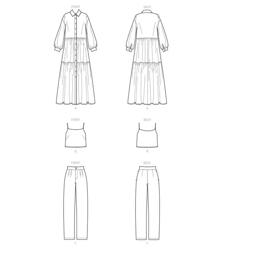 Simplicity Sewing Pattern S9114 Misses Dress Top Pants Sizes 16-24‎ Uncut